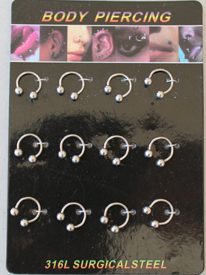 Stainless steel semicircle loop BODY JEWELRY BO0019